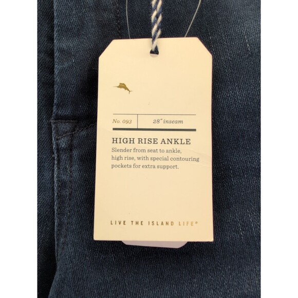 Tommy Bahama High Rise Ankle Tema Indigo Sparkle Denim Seacoast Wash Size 4 NWT - Picture 3 of 16
